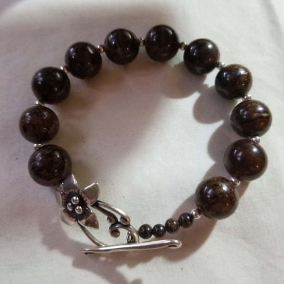 Silpada Sterling beaded bracelet - Picture 1 of 2